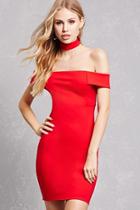 Forever21 Choker Off-the-shoulder Dress