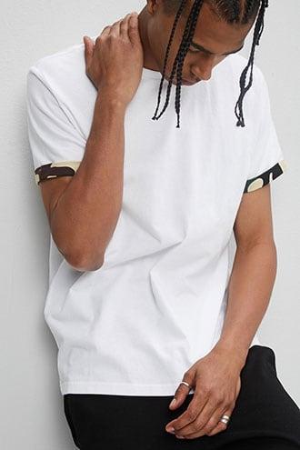 Forever21 Camo Trim Tee