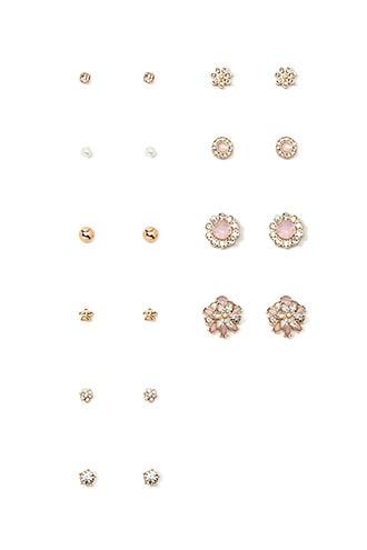 Forever21 Faux Gem Halo Earring Set