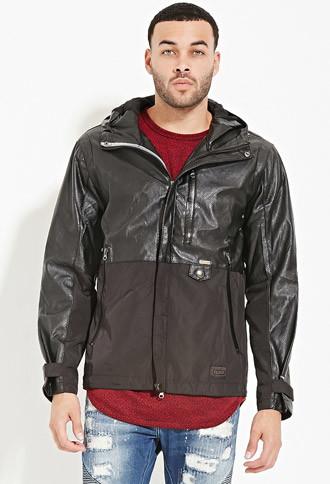 21 Men Reason Perforated Tech Jacket