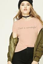 Forever21 Women's  Weird Is Wonderful Graphic Tee