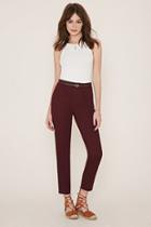 Forever21 Women's  Plum High-waisted Pants