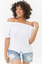 Forever21 Plus Size Off-the-shoulder Knotted Top