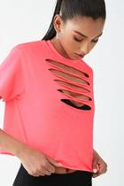 Forever21 Ladder Cutout Cropped Tee