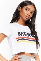 Forever21 Merci Graphic Cropped Tee