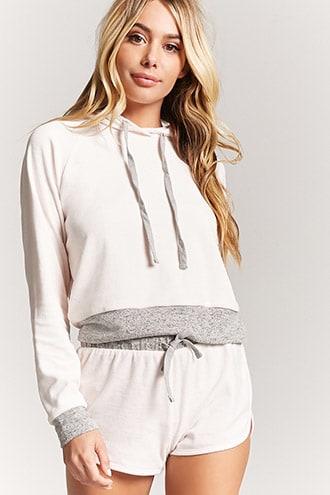 Forever21 Contrast Velour Pj Shorts