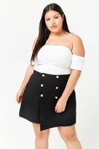 Forever21 Plus Size Double-breasted Mini Skirt