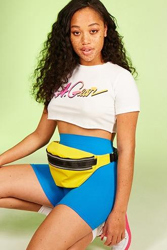 Forever21 L.a. Gear Cropped Graphic Tee