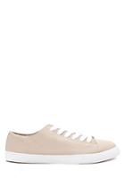 Forever21 Women's  Taupe Canvas Plimsolls