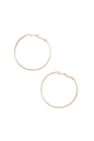 Forever21 Gold Flat Hoop Earrings