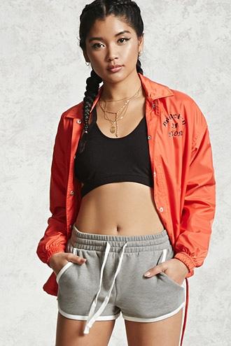 Forever21 Contrast Trim Drawstring Shorts