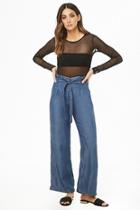 Forever21 Chambray Paperbag Waist Pants