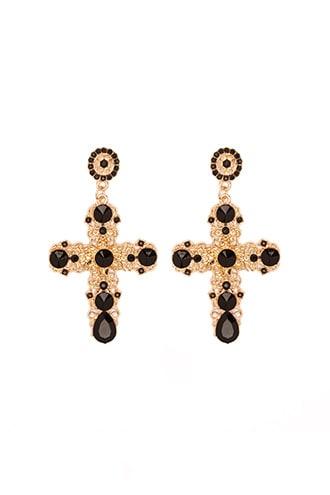 Forever21 Filigree Cross Earrings