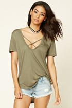 Forever21 Women's  Strappy Scoop Neck Top