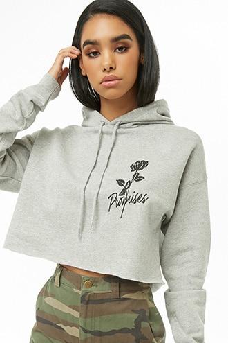 Forever21 Promises Rose Graphic Hoodie