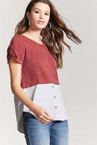 Forever21 Button-up Combo Top