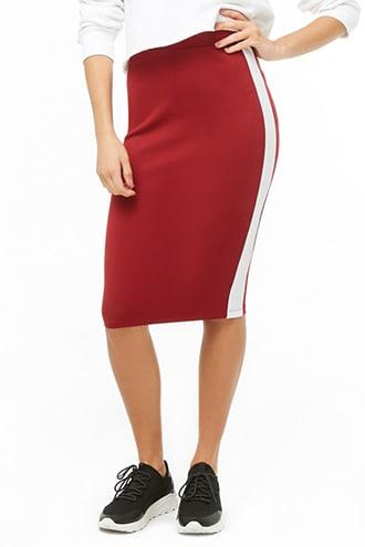 Forever21 Contrast-trim Pencil Skirt