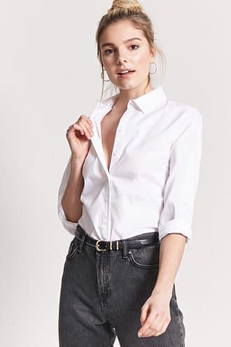 Forever21 Darted Poplin Shirt