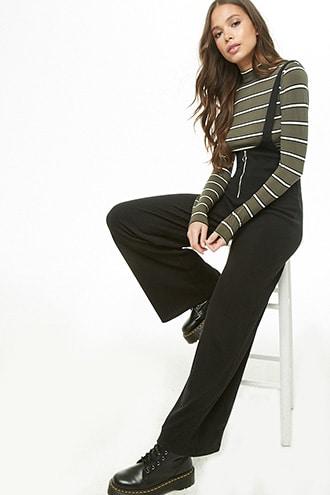 Forever21 Ribbed Suspender Jumpsuit