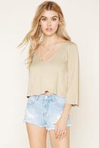 Forever21 Women's  Scoop-neck Cutout Top