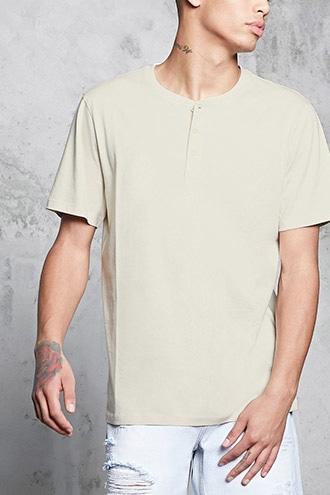 Forever21 Cotton Henley Tee