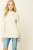 Love21 Women's  Cream Contemporary Wool-blend Sweater