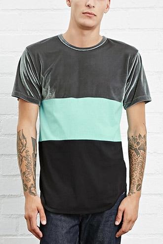 21 Men Men's  Eptm. Velour Colorblock Tee