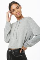 Forever21 Heather Knit Hooded Top