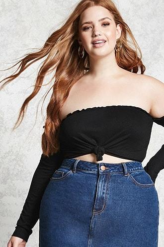 Forever21 Plus Size Ribbed Crop Top