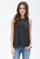 Forever21 Contemporary Marled Metallic Knit Tank