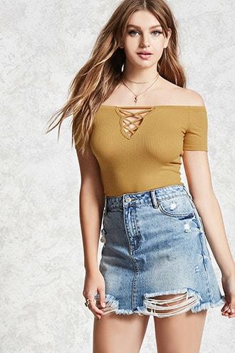 Forever21 Off-the-shoulder Strappy Top