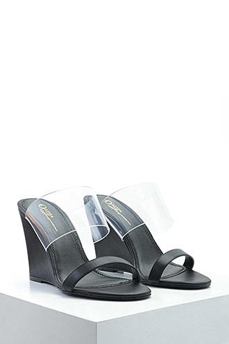 Forever21 Clear Slip-on Wedges