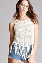 Forever21 Fringed Sweater Knit Top