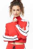 Forever21 Active Striped Toggle-hem Sweatshirt