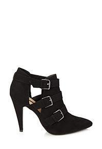 Forever21 Buckled Faux Suede Booties