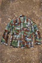 21 Men Men's  Paint Stain Camo Army Jacket