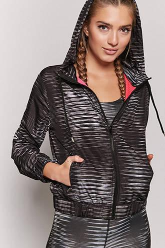 Forever21 Active Stripe Windbreaker