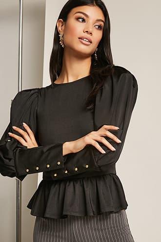 Forever21 Eta Puff Sleeve Top