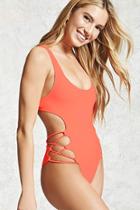 Forever21 Laced Side One-piece Swimsuit
