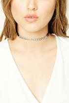 Forever21 Faux Suede Chain Choker