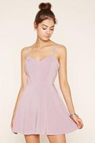 Forever21 Women's  Lavender Cutout Fit And Flare Cami Dress