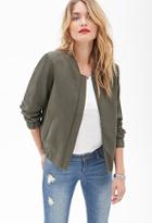 Forever21 Contemporary Woven Bomber Jacket