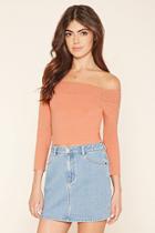 Forever21 Women's  Off-the-shoulder Lace Crop Top