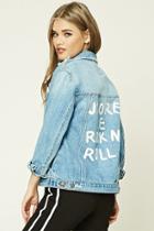 Forever21 Jadore Rock N Roll Denim Jacket