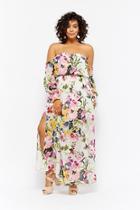 Forever21 Plus Size Floral Off-the-shoulder Maxi Dress