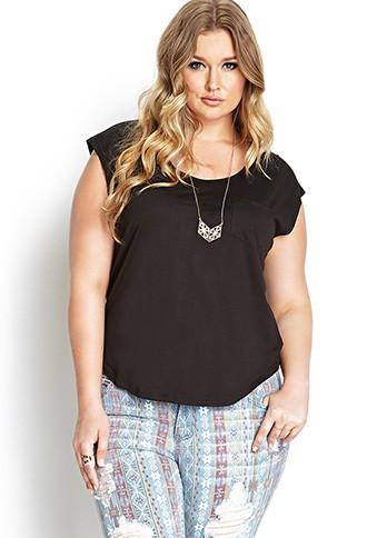 Forever21 Plus Casual Cool Pocket Tee