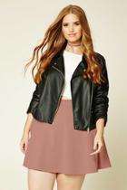Forever21 Plus Women's  Dusty Pink Plus Size Skater Skirt