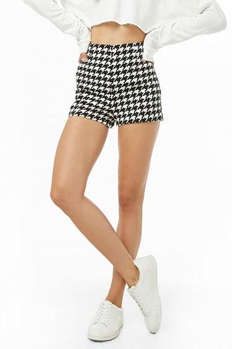 Forever21 Houndstooth High-waist Shorts