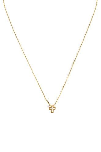 Forever21 Cutout Cross Pendant Necklace