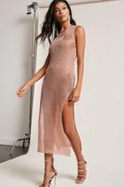 Forever21 Metallic Chainmail Maxi Dress